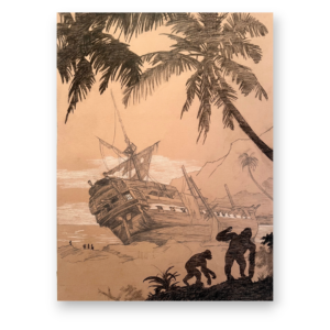 13). THE THIRTEEN-GUN SALUTE. Study for HMS Diane Marooned in Indonesia. 2021 - Portada